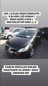 GOL G5 1.6 FLEX 2009 COMPLETO #uberaba #vendas #carlinveiculosonline #vendasonline