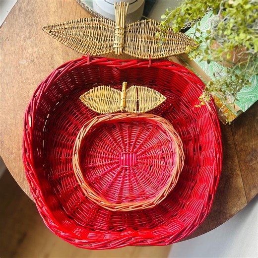 Vintage, Pair of Apple Baskets - Etsy