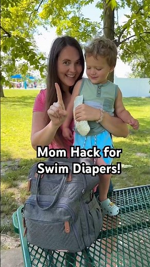 Swim Diaper Hack for Moms! #momlife #momhacks #toddlermom #summertime