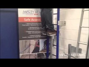 SOLL GlideLoc Guide Rail Folding Footrest - Platform for Existing ladders