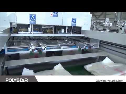 Plastic bag cutting machine