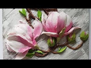 How to make Magnolia flower with sculpture paste.