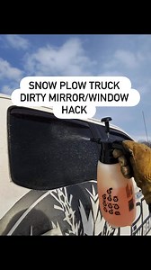 No more gas station stops just to find out their washer fluid tank and squeegee is frozen. From the comfort of the cab, you can see clearly again! Just grab a pump sprayer and your favorite washer fluid. 💥 💦 #washerfluid #mirrors #clean #glass #fyp | Pro Snow Removal