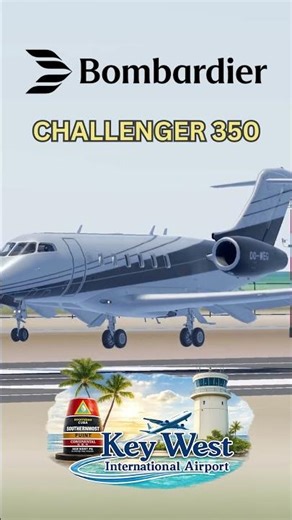 Challenger 350 Landing at Key West Looks Like a Wing Strike 😳
