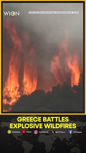Greece Wildfires Rage Near Athens | Hundreds of Firefighters Battle Blaze, Mass Evacuations Ordered