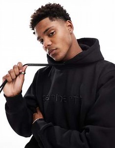 Carhartt WIP script hoodie in black | ASOS