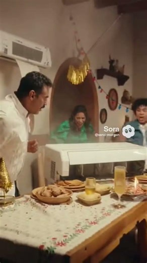 Mini-split air conditioner explodes during New Year's Eve dinner 😱😱 #foryou #viral #tips