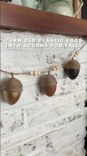 Repurpose Plastic Easter Eggs to Make DIY Acorns! 🐿️ #diy #falldecor