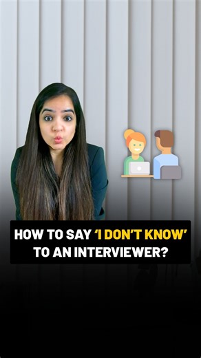 1.9M views · 264 reactions |  How to say ‘I don’t know’ to an...