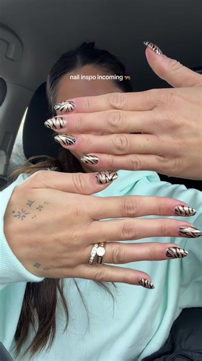 the coolest nails I’ve ever had 🐅 #fyp #nailinspo #nailart #foryou | Nail Art Inspo