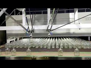 Pick and Place Solution in Manufacturing Processing of Glass Bottle by Delta Robot(spider robot).