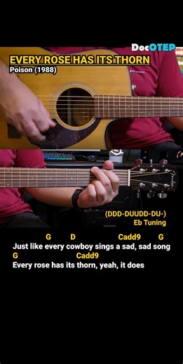 Every Rose Has Its Thorn - Poison (1988) Easy Guitar Chords Tutorial with Lyrics | Doc OTEP Studio