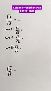 15K views · 419 reactions | Cara menyederhanakan bentuk akar #akar #math #maths #matematika #mathematics #fblifestyle | Matematika Asyk | Facebook