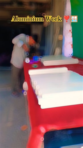Aluminium section work Glass work 🪟❣️‪@prince_vlogs139‬ #aluminium #aluminiumdoors #shortvideo