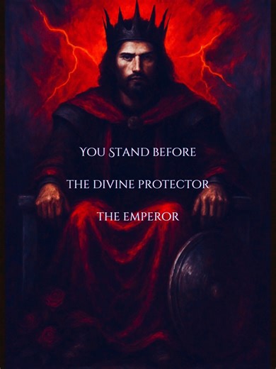 The Divine Protector · The Emperor The shield is raised. The divine self is revealed. Song-For Healing and Renewal by Maggie Moon Tarot-The Lilithian Tarot by Maggie Moon SorceressMaggieMoon.com This is guardianship shaped by devotion. Power held steady so truth may unfold. Strength that protects what is sacred and allows life to become itself. Work with this card as a shield, a boundary, and a living presence. Fire stands watch. Order holds the field. #tarotspells #tarotmagic #tarot #TheLilithi