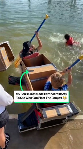 182K views · 260 reactions | A boat made of cardboard was never going to work that well...  | VT | Facebook
