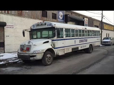 New York City Department Of Corrections Prisoner Transport Bus In Queens, NYC