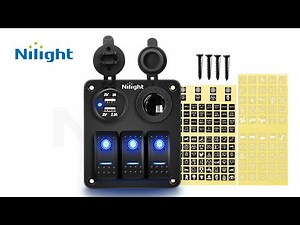 Nilight 3 Gang Rocker Switch Panel