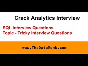 SQL Most Asked Interview Questions | Part 15 | Data Science Interview Questions | The Data Monk