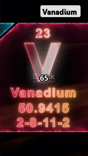 what is vanadium element in periodic table #like #science #chemistry