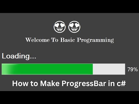 How to make ProgressBar in c# using Visual Studio