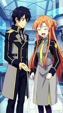 Sword Art Online Kirito The Black SwordsMan and Asuna The Lightning Flash AMV Kiss Me