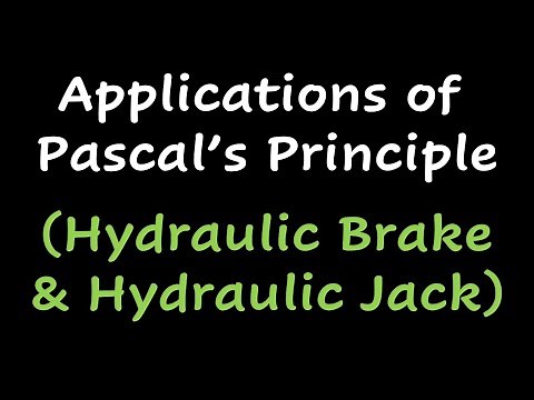 Applications of Pascal's Principle - Hydraulic Brake and Hydraulic Jack | Pressure