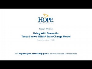 Teepa Snow's GEMs Brain Change Model (January 2024)