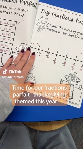 Fractions made fun- use parts of to teach fractions and how you can make up a whole by adding different parts. #math #thirdgrade #teachersoftiktok #fractions #thanksgiving