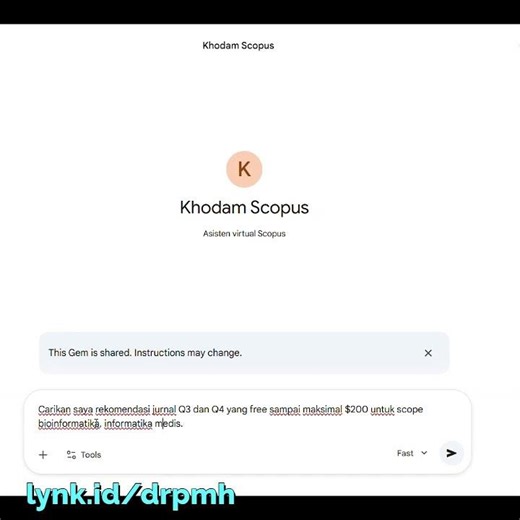 Khodam Scopus: Rekomendasi Jurnal berbasis Agent Ai