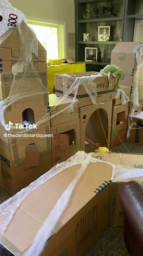 Creative Cardboard Halloween Forts for Kids