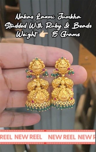 Dazzling Ruby & Bead Nakshi LAXMI Jumkha!