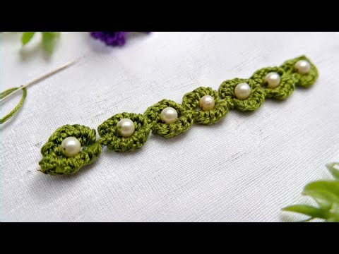 Simple & Elegant Pearl Embroidery Design | Full Tutorial