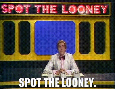 Spot the looney.
