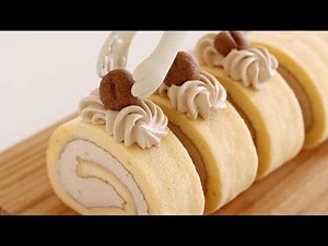 Coffee Chiffon Roll Cake｜HidaMari Cooking