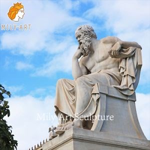 [Hot Item] Life Size Outdoor Famous Figure Marble Philosopher Sculpture