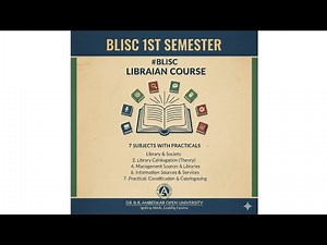 Librarian course #Blisc 1st semester book's 7 subject with practical@dr br Ambedkar open university