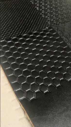 Woven pattern embossing leather