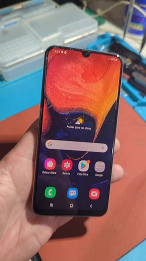 Reparación de vidrio para Samsung A50 con descuento