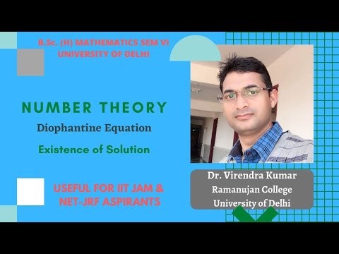 L#1 | 2022 | Number Theory | Diophantine Equation | B.Sc.(H) Mathematics, DU