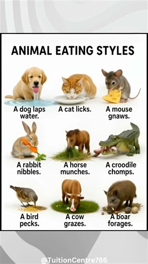 Animal Eating Styles 🐾 | Did you know that different animals eat in different ways? 🐶🐱