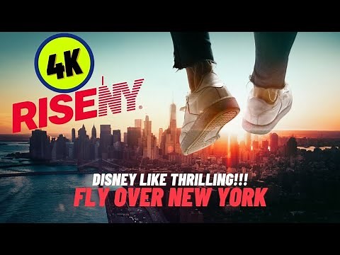 RiseNY Thrilling Full Ride 4K! Complete Experience Disney's Ride NYC Rise NY Times Square New York