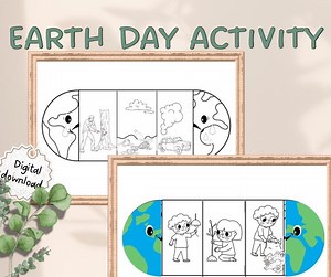 Save Earth Activity Foldout | Printable Eco-friendly Educational Craft | Save Earth Coloring Page| Kids Crafts| Printable Worksheets Digital - Etsy