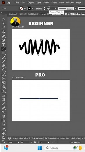 Adobe illustrator 2026 - tips for drawing wavy lines beginner to pro #adobe #vi