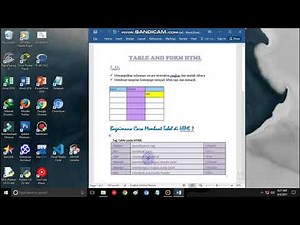 Table and Form HTML - Membuat Tabel pada HTML dengan Notepad (Part 1)