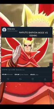 Naruto baryon mode vs isshiki epic fighting 🔥💪 #anime