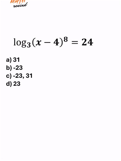 Logarithms with even powers hide a cool twist — the inside can be negative but still give a positive result! This means absolute value enters the game and doubles the solutions. Perfect for algebra lovers, SAT prep, or anyone wanting to level up their exponential and radical equation skills. Drop your guess below before watching! 🧠✨ #Logarithms #Algebra #MathSecret #EvenPower #AbsoluteValue