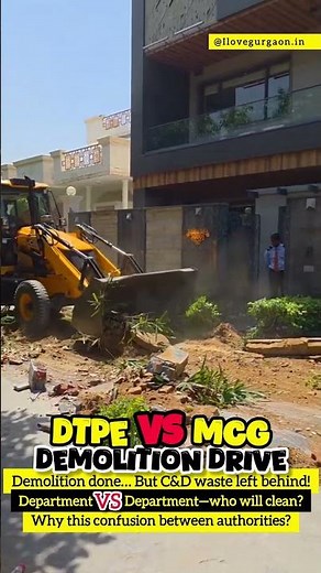 #Gurugram demolition drive hits a snag—DC holds DTP team responsible for clearing debris.