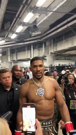 Anthony Joshua after the win 💪