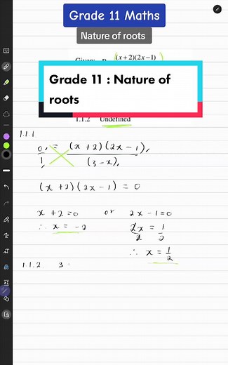 Understanding Nature of Roots in Grade 11 Mathematics